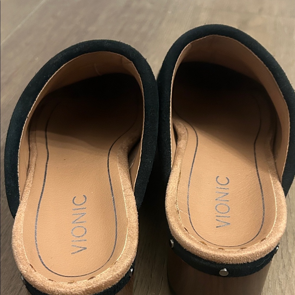 Vionic Black Suede Mules - Picture 7 of 12